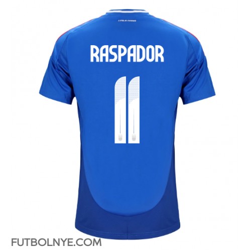 Camiseta Italia Giacomo Raspadori #11 Primera Equipación Eurocopa 2024 manga corta